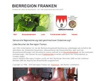 Tablet Screenshot of bierregion-franken.de